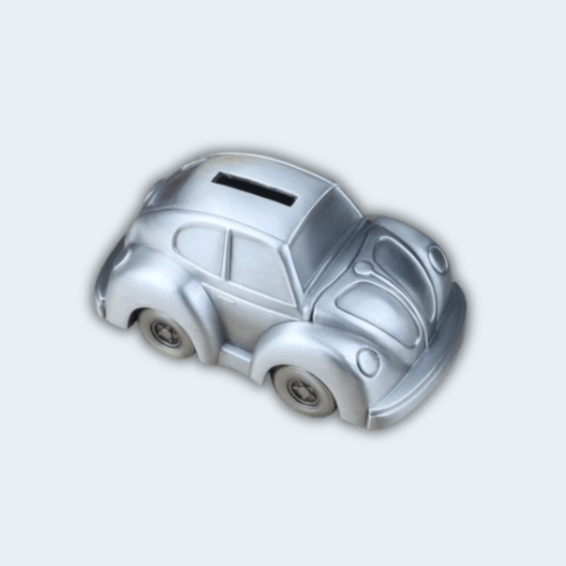 Tirelire métal argente voiture I La tirelire Argent