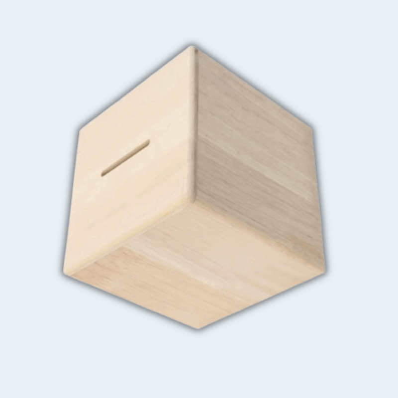 boite en bois tirelire I La tirelire