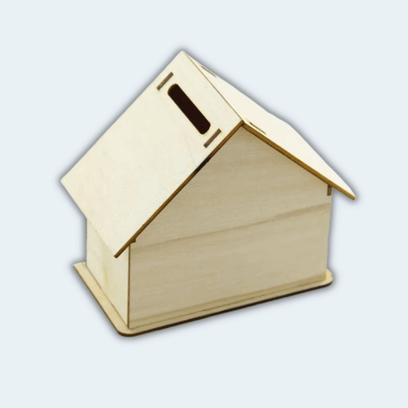 tirelire maison bois I La tirelire