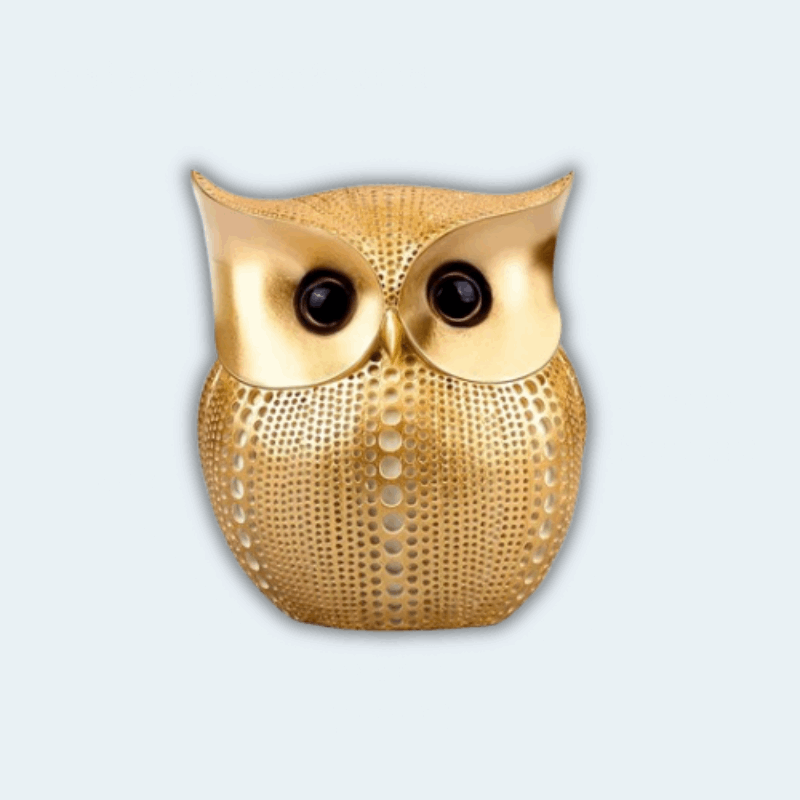 Tirelire Métal Hibou Dorée I La tirelire Or