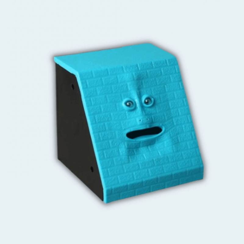 tirelire qui mange les pièces Bleu